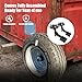 RoloTippi 2-Pack Shipping Container Wheels Kit 6-Lug Bolt On Wheels Shipping Container Hub and Spindle Kit 8000LB Fully Assembled for Up to 40' Shipping Container Heavy-Duty Shipping Container, Black