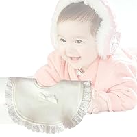 Vista 2 de Healifty Baberos de encaje de princesa para bebé, impermeables, de algodón, para comedor, baberos, baberos, baberos, toalla para bebé Blanco