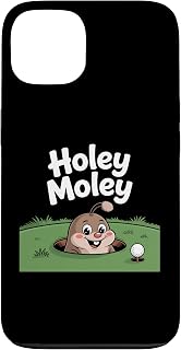 Holey Moley Dad Golf Golfer Golfing Cartoon Design Case for iPhone 13