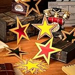 110 Pcs Movie Star Cardboard, 6 Inch Double Printed Red Carpet Awards Movie Night Cutouts Confetti for Bulletin Board Decorations Party Supplies Classroom Wall Decor(Red, Black, Gold) - Image 5