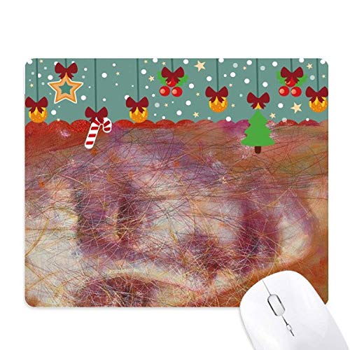 Tapis de souris caoutchouc rouge anti fatigue motif foulard XJJ