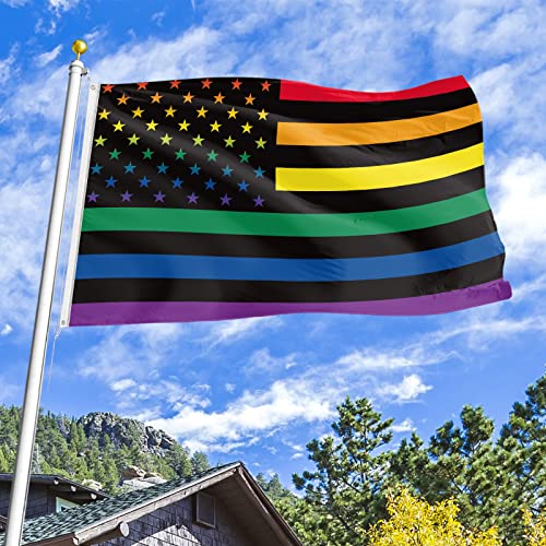 Arosche Pride Flags 3X5 Ft Double Sided Printed Pride Decorations Hanging Outdoor Lgbtq Gay Pride Love Rainbow Flag Party Supplies With Brass Grommets For Indoor Outdoor Garden,Lawn,Yard, Parade Decor #TOP5