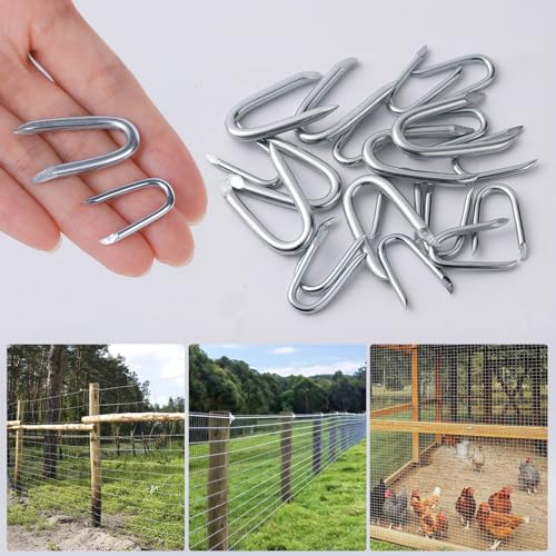 image for Svling 1 Inch Fence Staples For Wire Fencing, 280pcs U-shaped Nails, H