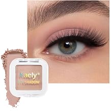 Kaely Pressed Single Eyeshadow Makeup, Little Beige Dress Matte Highly Pigmented Monochrome Eye Shadow Palette, Waterproof Neutral Powder Mini Eyeshadow, sombras para ojos, Lightweight Blendable, 19