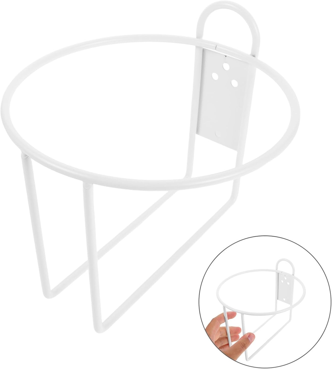 Iron Cup Holder for Shampoo and Mugs with Anticorrosion White