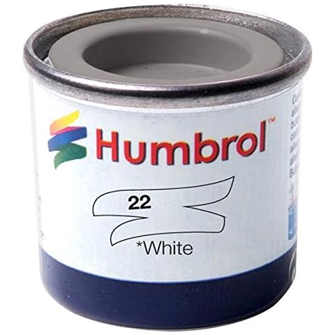 Humbrol Gloss White Enamel Paint 14ml Cover