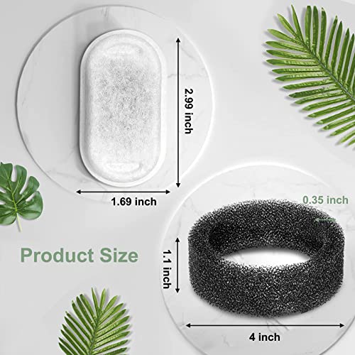 Cat Water Fountain Filters, Compatible with Stainless Steel Pet Fountain 8 Filters with 8 Sponges Replacement Filters for Cat Fountain (8 Filters& 8 Sponges) - Thumbnail 5