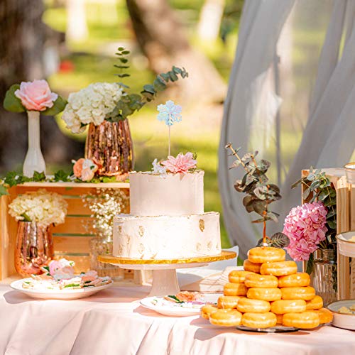 Gadpiparty 25 peças decorações de bolo de floco de neve toppers de cupcake de natal toppers de bolo