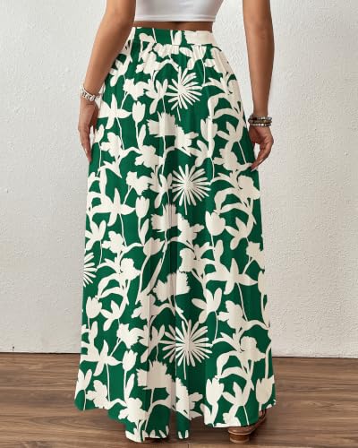 Image of Bsubseach Women Wide Leg Pants Floral Flowy Palazzo Pants
