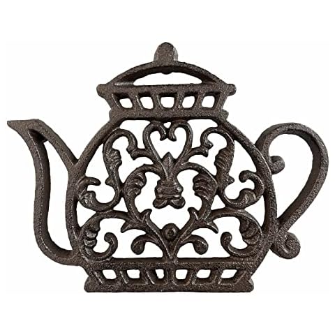 Cast Iron Coaster Metal Coaster Bird Decor Hot Food Pots Kitchen Countertop Dining Table Rubber Feet Solid Cast Iron Cover
