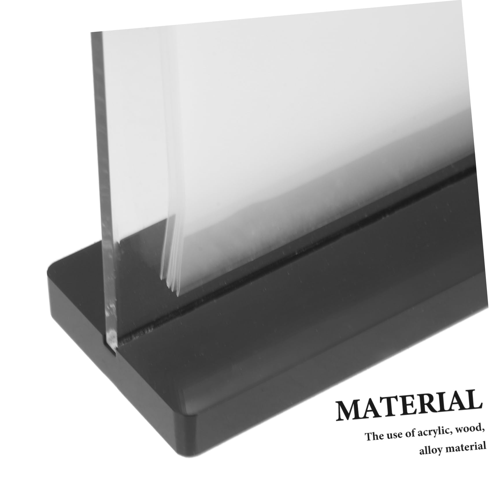 Portacarteles de Menú de Acrílico Base de Madera y 6 Fundas