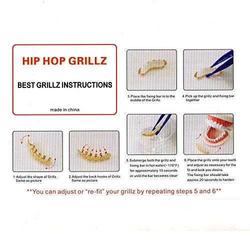 LuReen Metal Grillz Vampire Fangs Dracula Hip Hop Grills for Your Teeth4