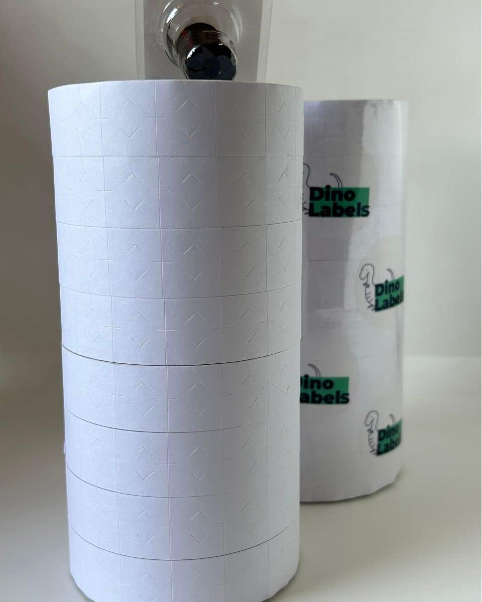1136 Pricemarking Labels Compatible for Monarch 1136 Labellers, 8 Rolls = 14000 Labels (White)