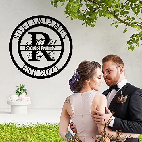 Split Letter Metal Monogram - Custom Last Name Sign - Split Letter Name Signs - Personalized Last Name Sign - Metal Family Name Sign - Door Hanger - Outdoor Metal Sign - Wedding Gift #TOP1