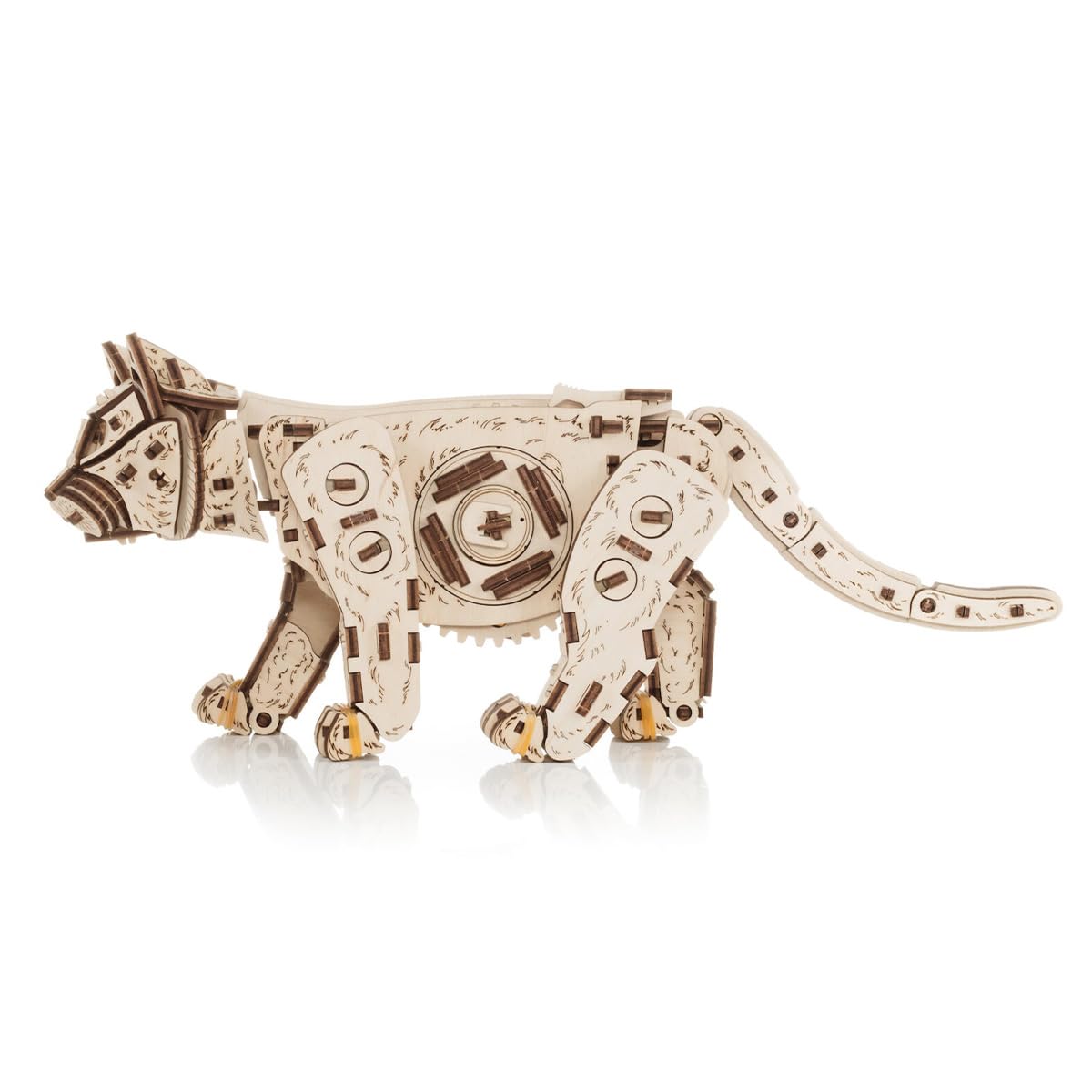 Puzzle in legno 3D per adulti, meccanico con gatto 3D, set da costruzione, 236 pezzi, puzzle in legno per animali domestici, fai da te, modellismo, artigianato in legno, giocattolo regalo