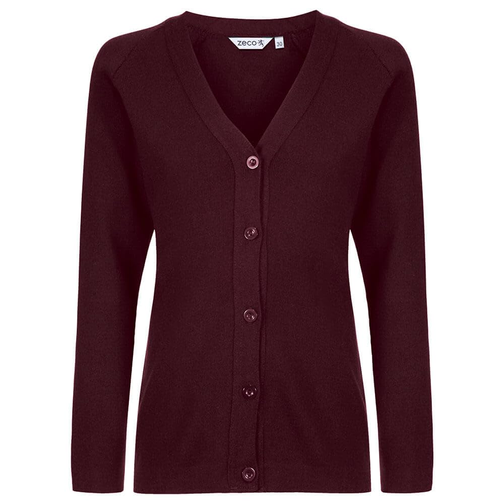 ZECO Girls Kids Cotton Mix Knitted School Cardigan (Kids: 5-13+ Years, Adults: XS to M)