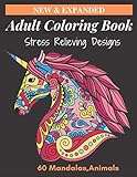  Adult Coloring Book: 60 MANDALAS FOR Childrens Featuring the World\'s Most Beautiful Stained Glass Mandalas for Meditative Mindfulness, Stress Relief ... andAnd useful information about every animal