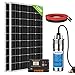 Produktbild DCHOUSE 2 stücke 100 Watt Monokristallin Solar Panel mit 12 V Tauchbrunnenpumpe & Montage Kits für Brunnen