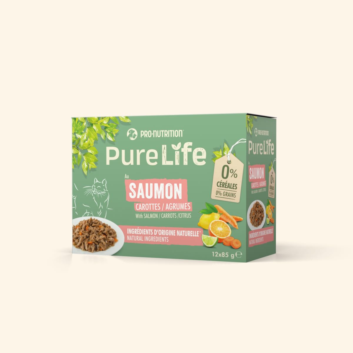 Pâtée pour Chat au Saumon - 12x85g