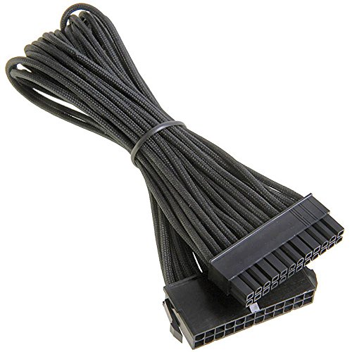BITFENIX - Alargador de Cable de 24 Pines (30 cm), Color Negro Cover