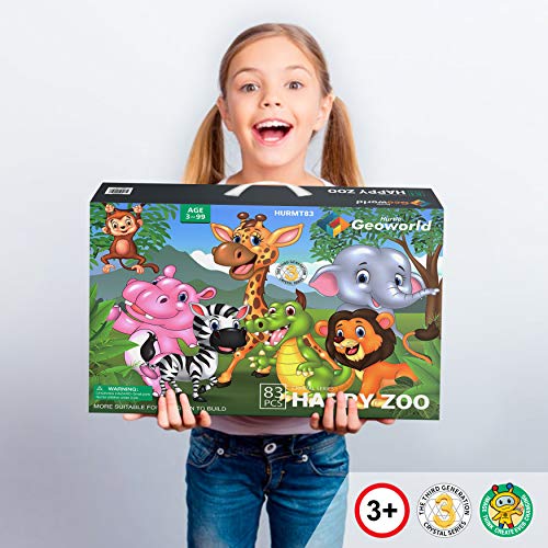 Hurtle Magnetic Building Blocks For Kids - Preschool Learning Toys Shapes Block Educational Magnet Tiles Kids Toy Set - Safe Durable Non-Toxic Magnetic Blocks For 3-Year-Old And Up Hurmt83 (83 Pcs) #TOP5