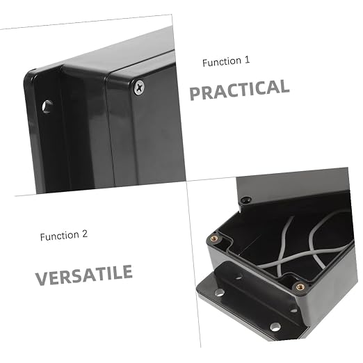 Caja de empalme eléctrico Beaupretty, 2 unidades, diseño con orejas fijas, carcasa de plástico para proyectos DIY, caja exterior impermeable para cámaras y controladores miniatura 7
