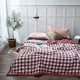 Material: Algodón Lavado JYXJJKK Edredón De Aire Acondicionado Lavable A Máquina,edredón De Verano De Algodón Lavado-i 200x230cm(79x91inch)