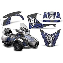 AMR Racing Roadster Graphics kit Sticker Decal Compatible with Can-Am Spyder RT-S 2014-2016 - Blue and Black Widow Maker