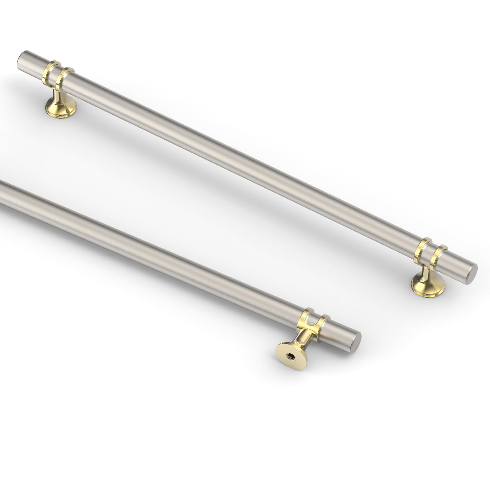 Asidrama 10 Pack 10 Inch(254mm) Gold and Brushed Satin Nickel