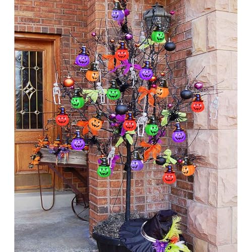 Homeleo Halloween Deko innen, 3Meters 20 LED batterie Kürbis Deko String Lichter, Mehrfarbig Halloween Kürbis Lichterkette für Tür Party… – Ansicht 6