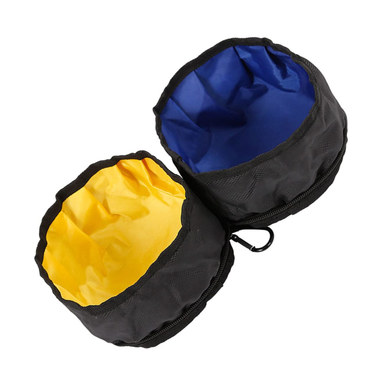 Sosoport 2stücke Pet Faltbare Hundeschalen Tragbare Doppelnapf Für Hunde Und Katzen Für Outdoor-aktivitäten Und Reisen Mit Karabiner Und Praktischem Reißverschluss Für Einfachen