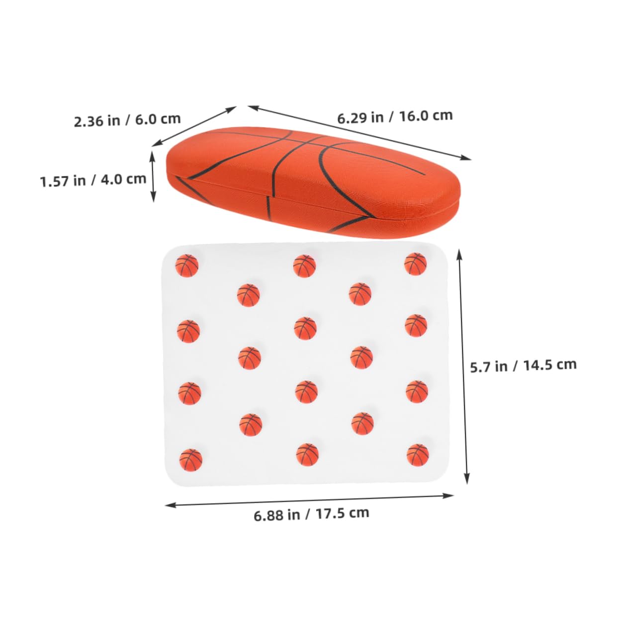 PLAFOPE Glasses for Pcs Hardshell Sunglass Cases with Basketball Soccer Patterns Travel Storage Solution