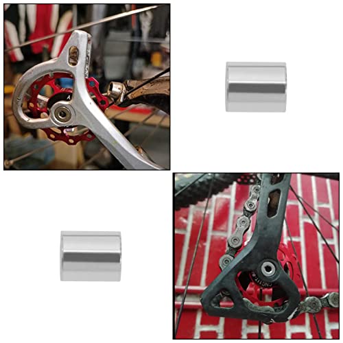 ECSiNG 2PCS Bicycle Rear Derailleur Pulley 11T Jockey Wheel Aluminium Alloy Guide Wheel Bike Derailleur Accessories Metal Bearings for 4/5/6mm Shaft Black