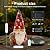 LETITIN Solar Garden Gnome with Dog Statue - Outdoor Solar Powered Gnome Decor with LED Lights, Waterproof Funny Garden Decorations for Patio, Yard, Lawn (Dog Gnome)