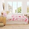 Reateforin Pink Bows Bowknot Duvet Cover Queen Size,Kids Girls Super Soft Microfiber Bedding Set for Adults Teens Pink Cherry Bow Bedding Set Coquette Room Decor Girly Bedroom Decor Bow Decor 88"x88" #5