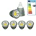 ECD Germany 4 x LED Lampadina LED 9W COB MR16 Spot Faretti LED da Incasso Bianco Neutro 500 Lumen 4000K Lampada Alogena 60W Spot Pannocchia Lampadine Faretto LED Lampadine