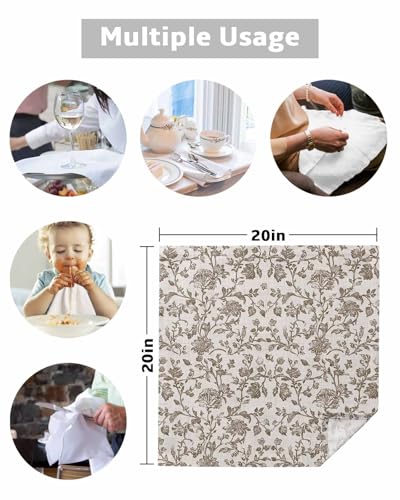 Servilletas de Tela Cuadradas Marrones Pack x4 miniatura 5