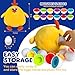 YUSPENYE Toddler Chicken Easter Eggs Toys Eggs, Color Matching Game Shape Sorter with 12 Toy Eggs for Kids