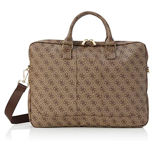Guess 4G Uptown Computer Bag - Maletín para Ordenador portátil de 15", Color marrón