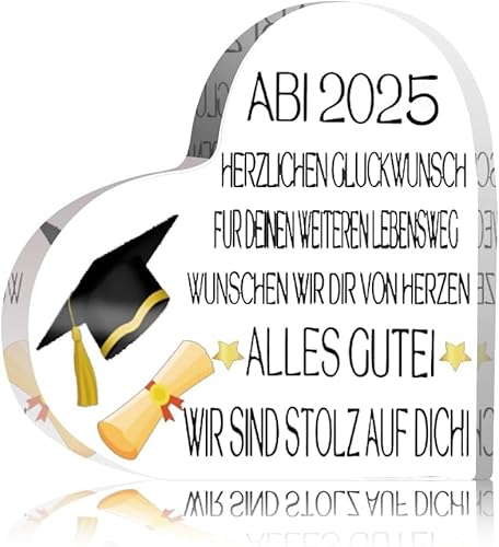 Abitur 2025 Geschenke Abi 2025 Abschluss Geschenk Abiturprüfung Graduierung Studium geschenke Geschenke zum Schulabschluss von Herzen verschenken (ABI 2025)