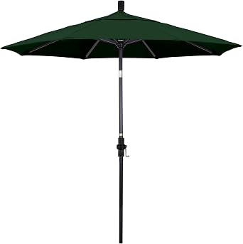 California Umbrella 7.5 Rd. Aluminum Market Umbrella, Crank Lift, Collar Tilt, Stone