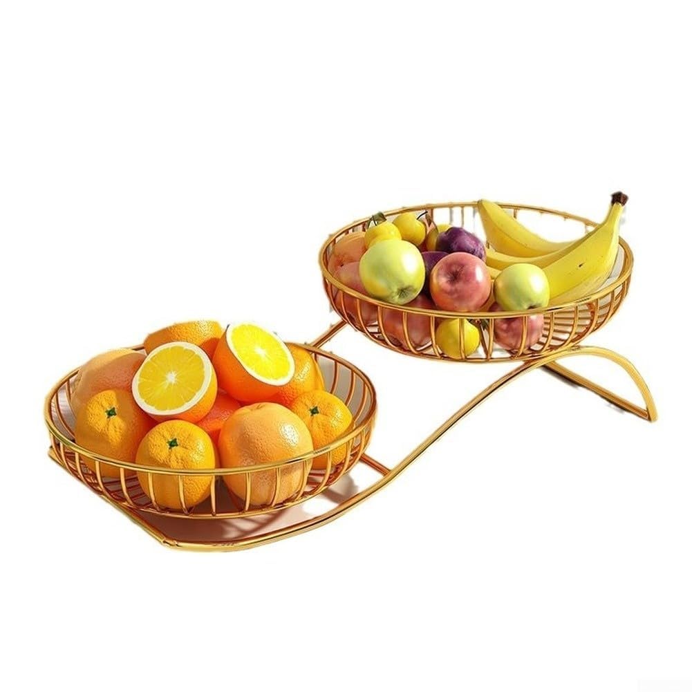 Frutero de metal estilo nórdico, bandeja moderna para servir galletas y aperitivos