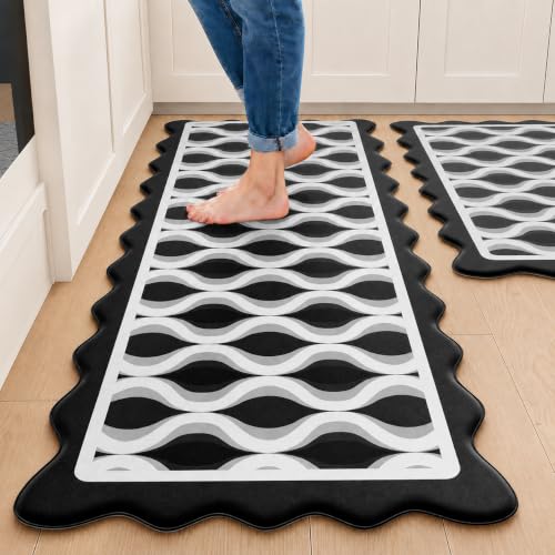 2-Pc Arenarug Scalloped Anti Fatigue Kitchen Mats (Various) - image 1