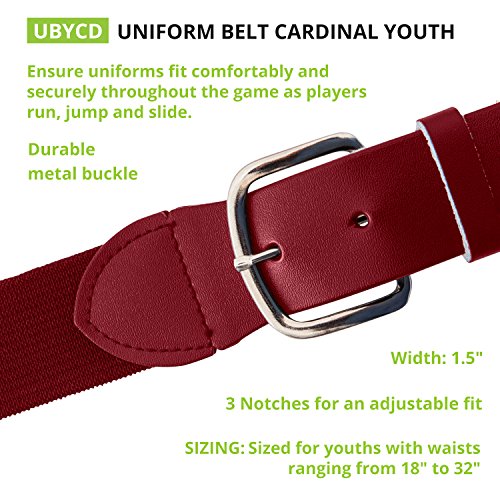 Image of Champion Sports Baseball & Softball Belt - Stretch Fit Uniform Belt for Youth & Adult Players, Multiple Colors