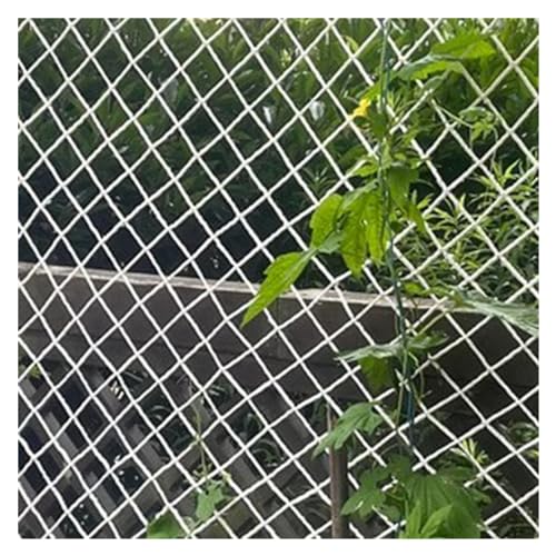 MYJIO Red de Escalera Blanca Red Valla de Cuerda de Cáñamo Red Protección de Nailon Red Decorativa Robusto Y Resistente Al Desgaste. Terrazas, Ventana (Color : White5cm Mesh, Size : 10x10m(33x33ft)