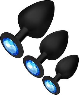 Plug anal pour femmes et hommes, coffret de plugs anaux avec lubrifiant, plugs anaux en silicone, grands, moyens et petits, pour débutants, femmes, hommes et couples