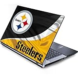 Skinit Decal Laptop Skin Compatible with Generic 12in Laptop (10.6in X 8.3in) - Officially Licensed NFL Pittsburgh Steelers Design