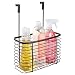 iDesign Axis Metal Over the Cabinet Storage Organizer, Waste Basket for Aluminum Foil, Sandwich Baggies, Cleaning Supplies, Garbage Bags, Bath Supplies, 6.2" x 11" x 13.8", Bronze