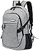 Hoperay Laptop Backpack, Business Lightweight Nylon Water Resistant Multipurpose Shoulder Notebook Backpack with USB Charging Port and Lock Fits Under 17-Inch Laptop and Notebook (Grey)