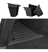 Motrobe 2025 2026 Tesla Model Y Juniper Trunk Organizer Rear Trunk Storage Bins with TPE Lid Wate...